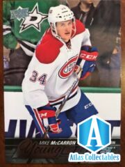 2015-16 UD Hockey Series 2 #491 Young Guns Mike McCarron